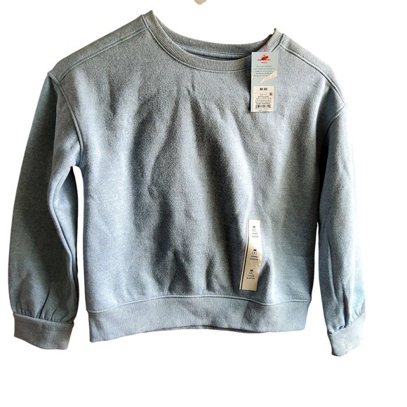 Cat & Jack Blue Crewneck Sweatshirt M (8) Cotton & Recycled Polyester - Picture 1 of 4